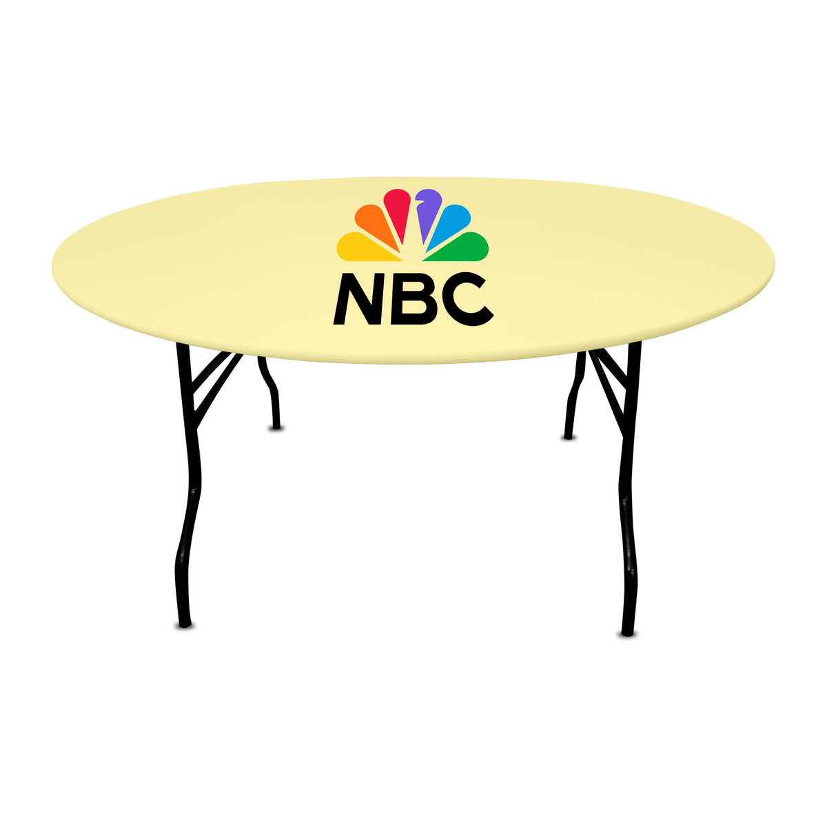 Custom Printed Round Spandex Table Topper With Elastic