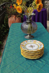 Rectangular Bombay Pintuck Taffeta Tablecloth