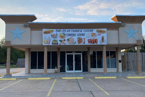 Grand opening outdoor banner vietnamese restaurant