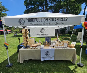 vinyl banners with grommets on a tent