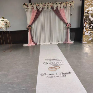 Custom Printed Poly Aisle Runner - Single Color Print