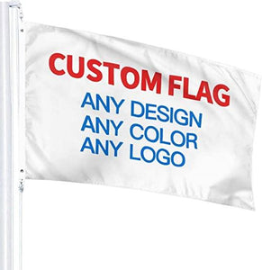 Sample of Custom printed two foot by 3 foot flag