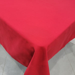 Red 52" x 114" Rectangular Spun Poly Tablecloth Special - Premier Table Linens - PTL 