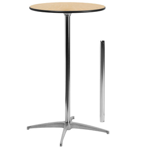30" Round Cocktail Table Adjusts 30" & 42" Heights - Premier Table Linens 