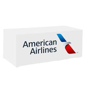 Four-foot branded tablecloth for American Airlines