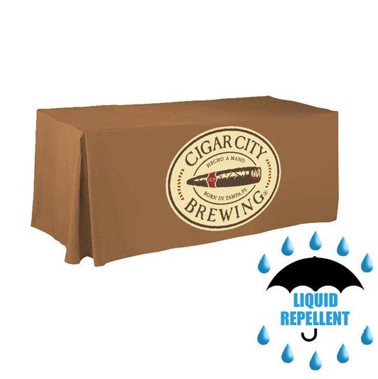 4' Custom Printed Liquid Repellent Fitted Table Cover - Front Panel Print - Premier Table Linens - PTL 