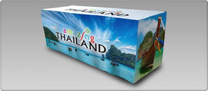 Branded 5 foot table cloth with all over print for Thailand tourism department