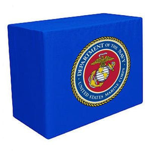 5-foot custom-printed table cover for the United States Navy