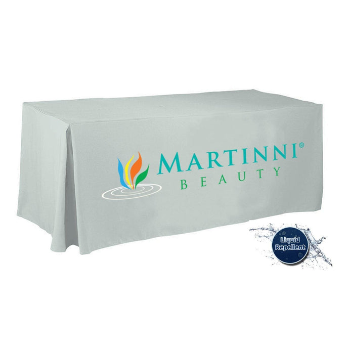 5' Custom Printed Liquid Repellent Fitted Table Cover - Front Panel Print - Premier Table Linens - PTL 