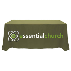 Custom printed 5-foot tablecloth for the essential church