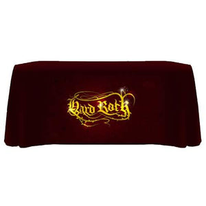 Black Fitted custom-printed table cover for Hard Rock