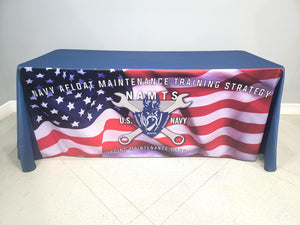 Custom Printed 6-foot table cloth with full front panel print NAMTS