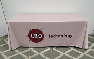 6 Foot logo table throw with dye sublimation print