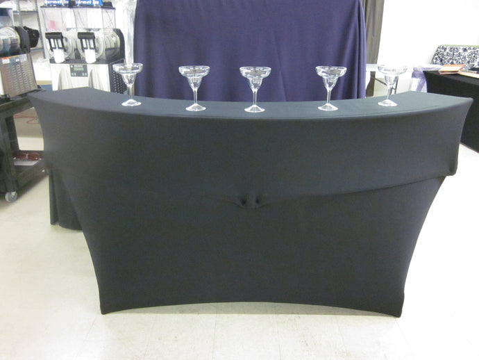 60 Radius Bar Top Serpentine Table Cover Spandex Fitted - Premier Table Linens - PTL 
