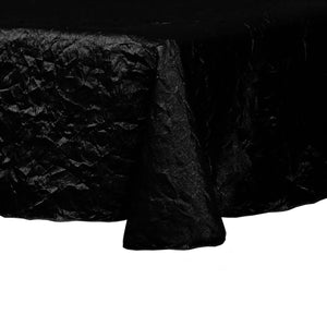 Black 108" x 156" Rectangular Shalimar Tablecloth - Premier Table Linens - PTL 