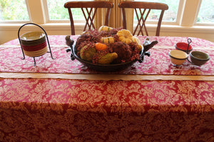 Miranda Damask Oval Tablecloth - Premier Table Linens - PTL 