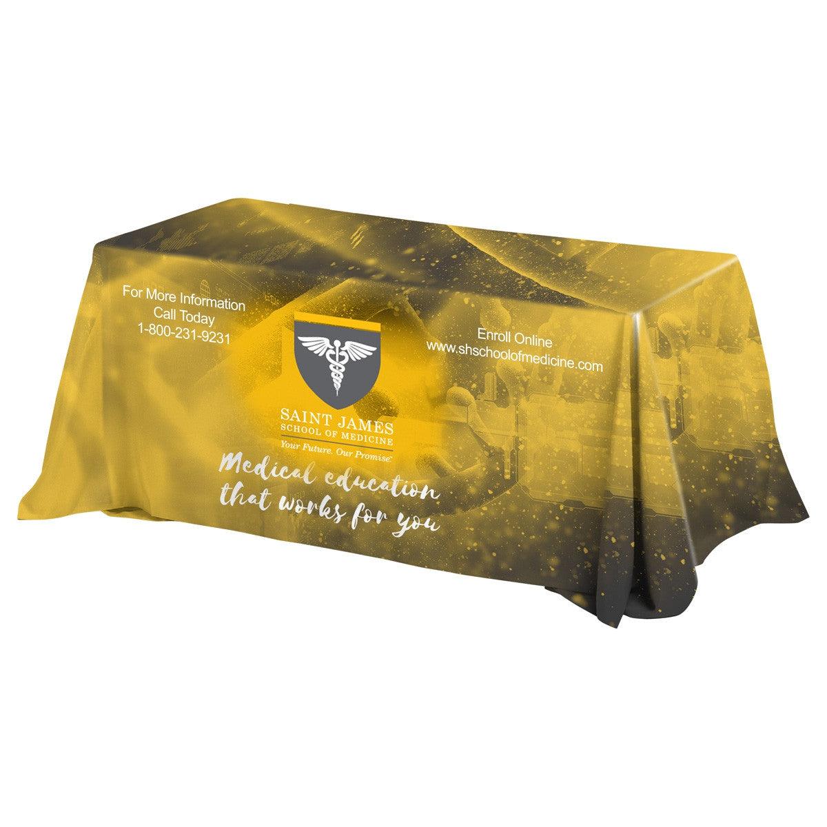 8' Custom Printed Deluxe Table Throw - All Over Print