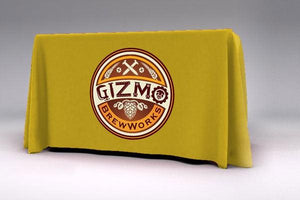 Printed tablecloth with full-color print for Gizmo Brewery