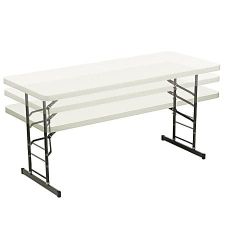8' Plastic Folding Table, Adjustable Height - Premier Table Linens 