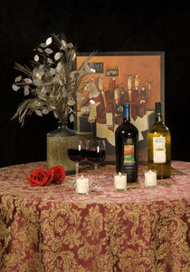 Sienna 120" Round Miranda Damask Tablecloth - Premier Table Linens - PTL 
