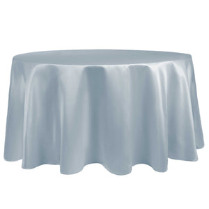 Ice Blue 120" Round Duchess Satin Tablecloth - Premier Table Linens - PTL 