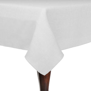 White 72" x 108" Rectangular Havana Tablecloth - Premier Table Linens - PTL 