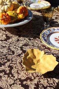 Fall tablecloth with pumpkins and squash