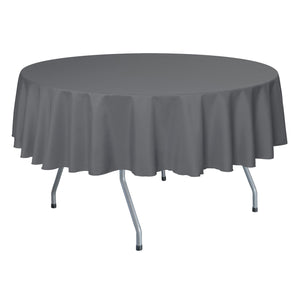 Charcoal 90" Round Poly Premier Tablecloth - Premier Table Linens - PTL 