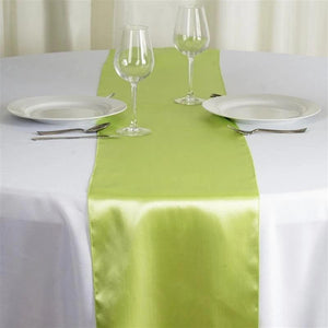 Apple Green 12" x 108" Satin Table Runner - Premier Table Linens - PTL 