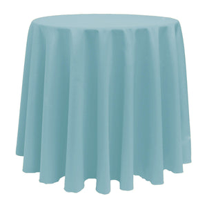 Aqua 132" Round Poly Premier Tablecloth - Premier Table Linens - PTL 