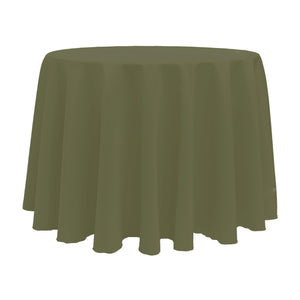Army Green 132" Round Poly Premier Tablecloth - Premier Table Linens - PTL 