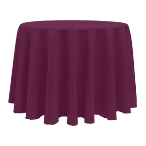 Aubergine 132" Round Poly Premier Tablecloth - Premier Table Linens - PTL 