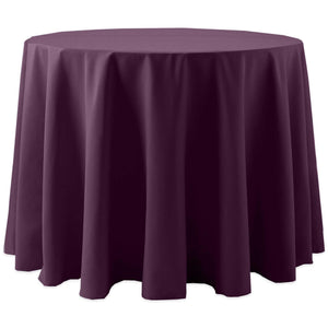 Aubergine 132" Round Spun Poly Tablecloth - Premier Table Linens - PTL 