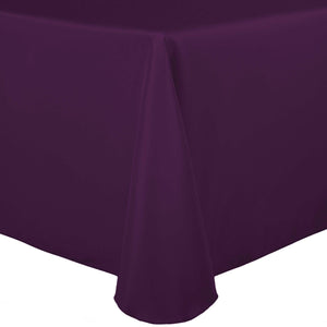 Aubergine 90" x 156" Rectangular Poly Premier Tablecloth - Premier Table Linens - PTL 