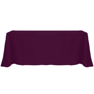 Aubergine 90" x 156" Rectangular Poly Premier Tablecloth - Premier Table Linens - PTL 