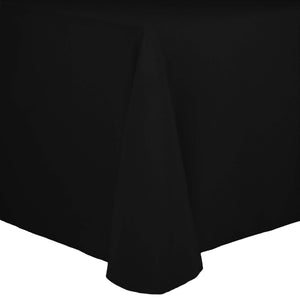 Black 52" x 96" Rectangular Spun Poly Tablecloth Special - Premier Table Linens - PTL 