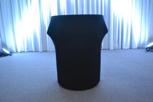 Black 55 Gallon Spandex Trash Can Cover - Premier Table Linens - PTL 
