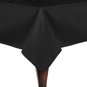 Black 72" x 72" Square Duchess Satin Tablecloth - Premier Table Linens - PTL 