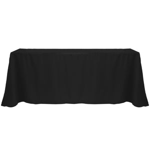 Black 90" x 132" Rectangular Poly Premier Tablecloth - Premier Table Linens - PTL 