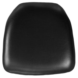 Black Vinyl Chiavari Chair Cushion - Hard, 2" - Premier Table Linens - PTL 