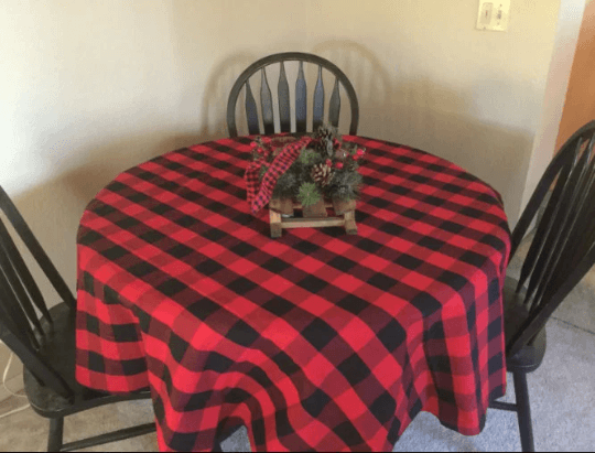 Buffalo Check 70 in. Round Black 100% Cotton Table Cloth for Any Table Buffalo Check 70 in. Round Black 100% Cotton Table Cloth for Any Table