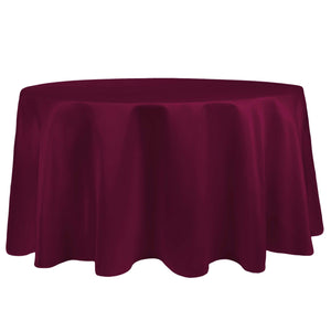 Burgundy 120" Round Duchess Satin Tablecloth - Premier Table Linens - PTL 
