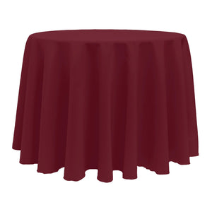Burgundy 120" Round Poly Premier Tablecloth - Premier Table Linens - PTL 