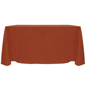 Burnt Orange 90" x 156" Rectangular Majestic Tablecloth - Premier Table Linens - PTL 