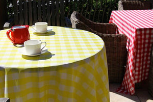 Checkered Outdoor Tablecloth With Umbrella Hole - Premier Table Linens - PTL 