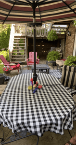 Checkered Outdoor Tablecloth With Umbrella Hole - Premier Table Linens - PTL 