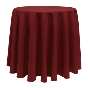 Cherry Red 132" Round Poly Premier Tablecloth - Premier Table Linens - PTL 