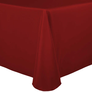 Cherry Red 90" x 156" Rectangular Poly Premier Tablecloth - Premier Table Linens - PTL 