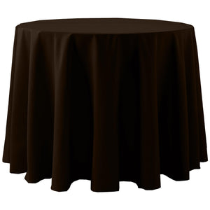 Chocolate 120" Round Spun Poly Tablecloth - Premier Table Linens - PTL 