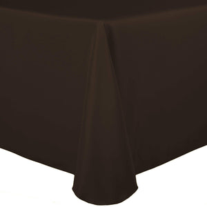Chocolate 60" x 120" Rectangular Poly Premier Tablecloth - Premier Table Linens - PTL 